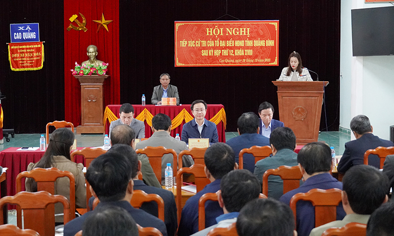 Đại diện tổ đại biểu HĐND tỉnh thông báo tóm tắt nội dung, kết quả kỳ họp thứ 12, HĐND tỉnh khóa XVIII.