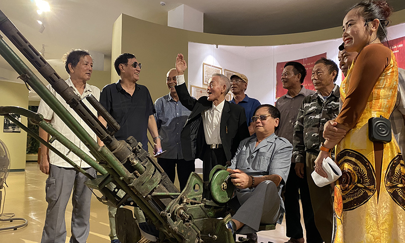 Khẩu pháo bắn rơi máy bay hiện đang được trưng bày tại Bảo tàng Tổng hợp Quảng Bình.