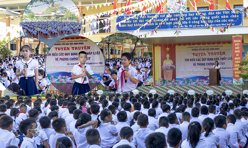 Chất lượng giáo dục toàn diện của phường Đức Ninh Đông ngày càng được nâng cao.