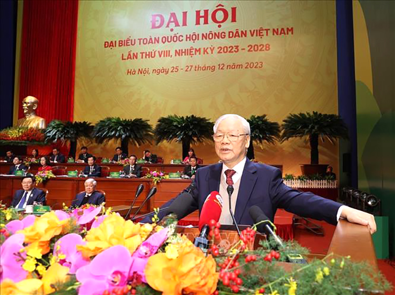 Tổng Bí thư Nguyễn Phú Trọng phát biểu chỉ đạo đại hội. Ảnh: Trí Dũng/TTXVN