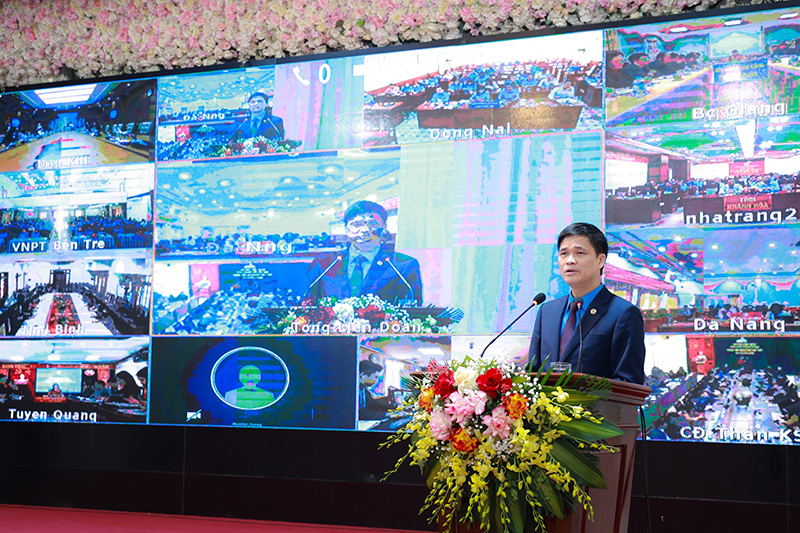Phó Chủ tịch Tổng LĐLĐ Việt Nam Ngọ Duy Hiểu quán triệt nội dung Nghị quyết Đại hội XIII Công đoàn Việt Nam.