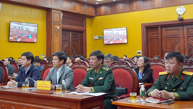 Đại biểu dự hội nghị tại điểm cầu Quảng Bình