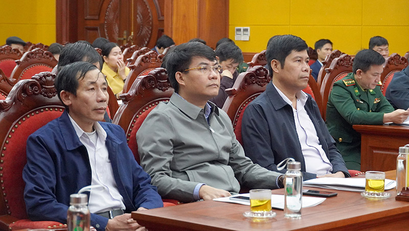 Đại biểu dự hội nghị tại điểm cầu Quảng Bình