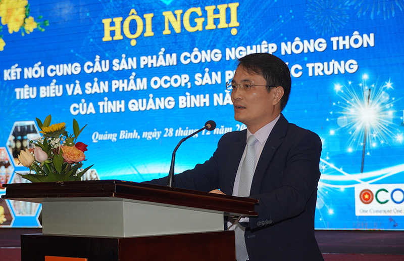 Phó Giám đốc Sở Công thương Phan Hoài Nam phát biểu tại hội nghị.