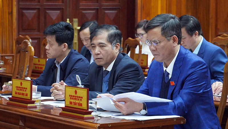 Các đồng chí lãnh đạo tỉnh dự hội nghị