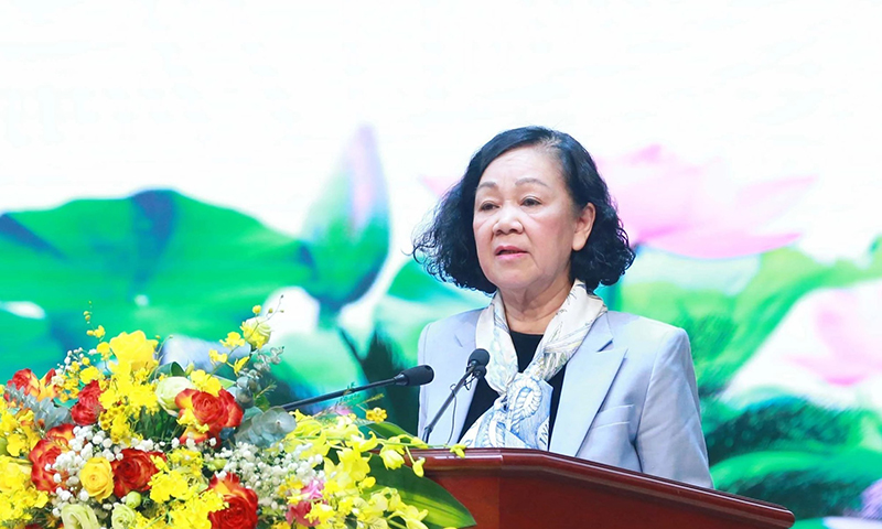 Đồng chí Trương Thị Mai: Năm 2023, các cấp ủy, tổ chức Đảng đã có nhiều nỗ lực, quyết tâm, nêu cao tinh thần trách nhiệm, lãnh đạo, chỉ đạo, tổ chức thực hiện nghiêm, có hiệu quả công tác tổ chức xây dựng Đảng.