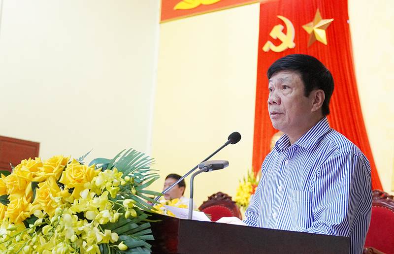 Đồng chí Nguyễn Công Huấn, Ủy viên Ban Thường vụ Tỉnh ủy, Phó Chủ tịch Thường trực HĐND tỉnh phát biểu chỉ đạo tại hội nghị.