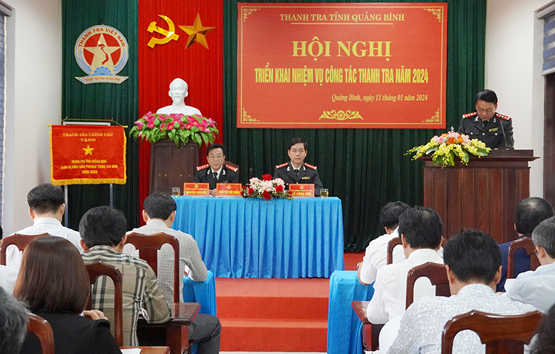 Toàn cảnh hội nghị triển khai công tác thanh tra năm 2024.