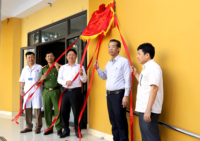 Lễ khánh thành khoa Dược, Bệnh viên đa khoa huyện Quảng Ninh được hỗ trợ từ nguồn thu XSKT.