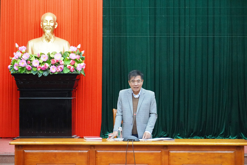  Phó Chủ tịch Thường trực UBND tỉnh Đoàn Ngọc Lâm kết luận tại cuộc họp