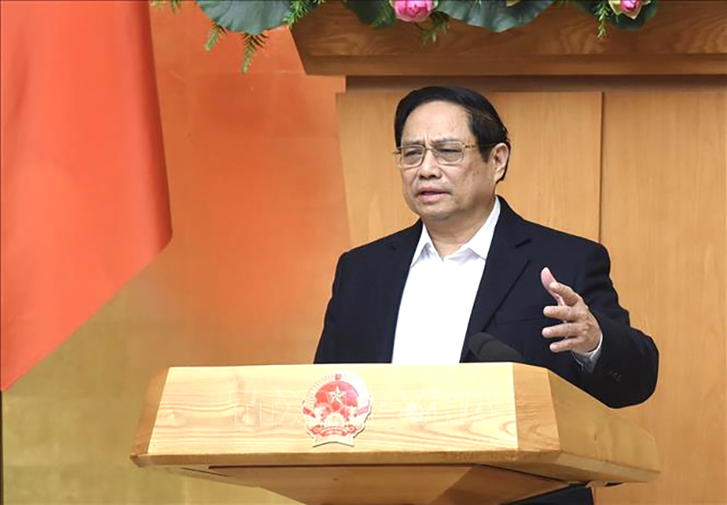 Thủ tướng Phạm Minh Chính chủ trì phiên họp. Ảnh: Dương Giang/TTXVN
