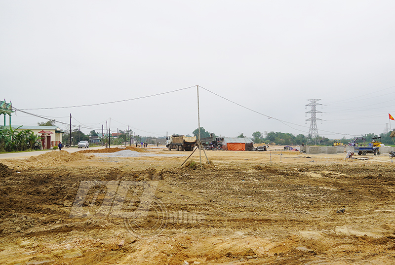 Khu tái định cư xã Phú Thủy đang triển khai thi công.