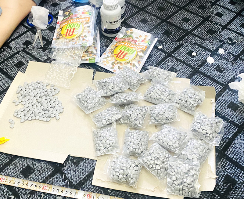 Tang vật vụ án tại hiện trường.