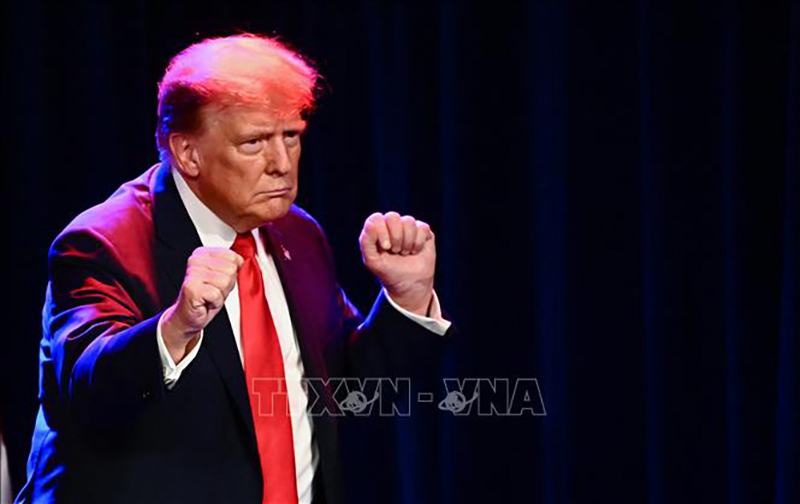 Cựu Tổng thống Mỹ Donald Trump phát biểu tại bang Nevada ngày 8/2/2024. Ảnh: AFP/TTXVN