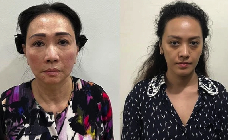 Bị cáo Trương Mỹ Lan (trái) và Trương Huệ Vân. Ảnh: Bộ Công an