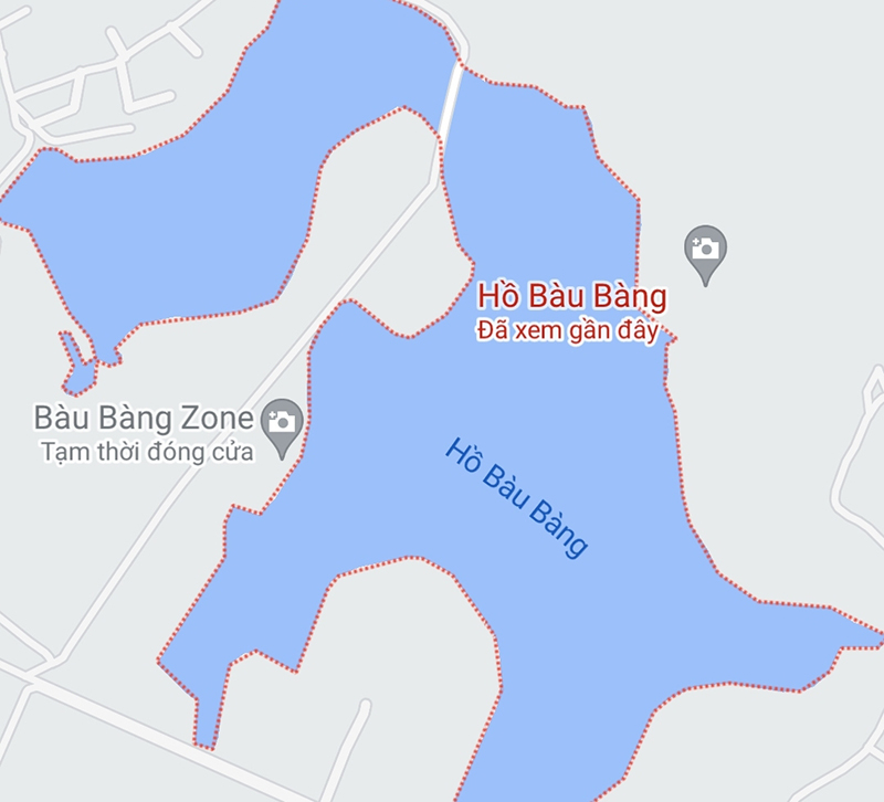 Khu vực xảy vụ đuối nước thương tâm của hai cháu L.N.P.C và L.Q.A (ảnh Google map)