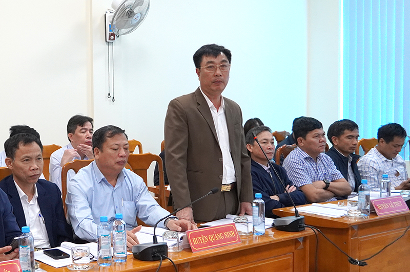 Đại biểu đại diện đơn vị huyện Quảng Ninh đề xuất cần tăng cường tổ chức tham quan học hỏi kinh nghiệm.