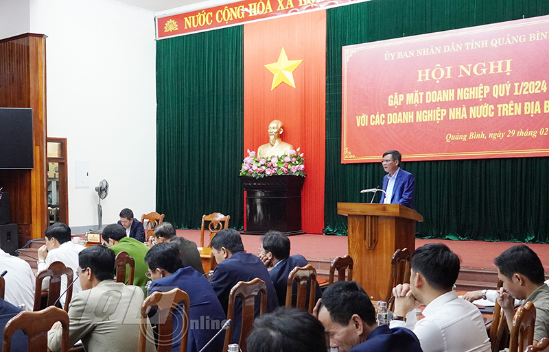 Đồng chí Chủ tịch UBND tỉnh Trần Thắng mông muốn các doanh nghiệp nhà nước phát triển mạnh mẽ và thành công hơn nữa trong thời gian tói.