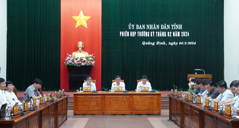 Đồng chí Phó Chủ tịch Thường trực UBND tỉnh Đoàn Ngọc Lâm điều hành thảo luận.