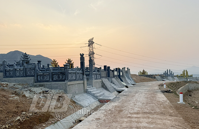 Khu nghĩa trang xã Xuân Ninh đã hoàn thành hạ tầng.