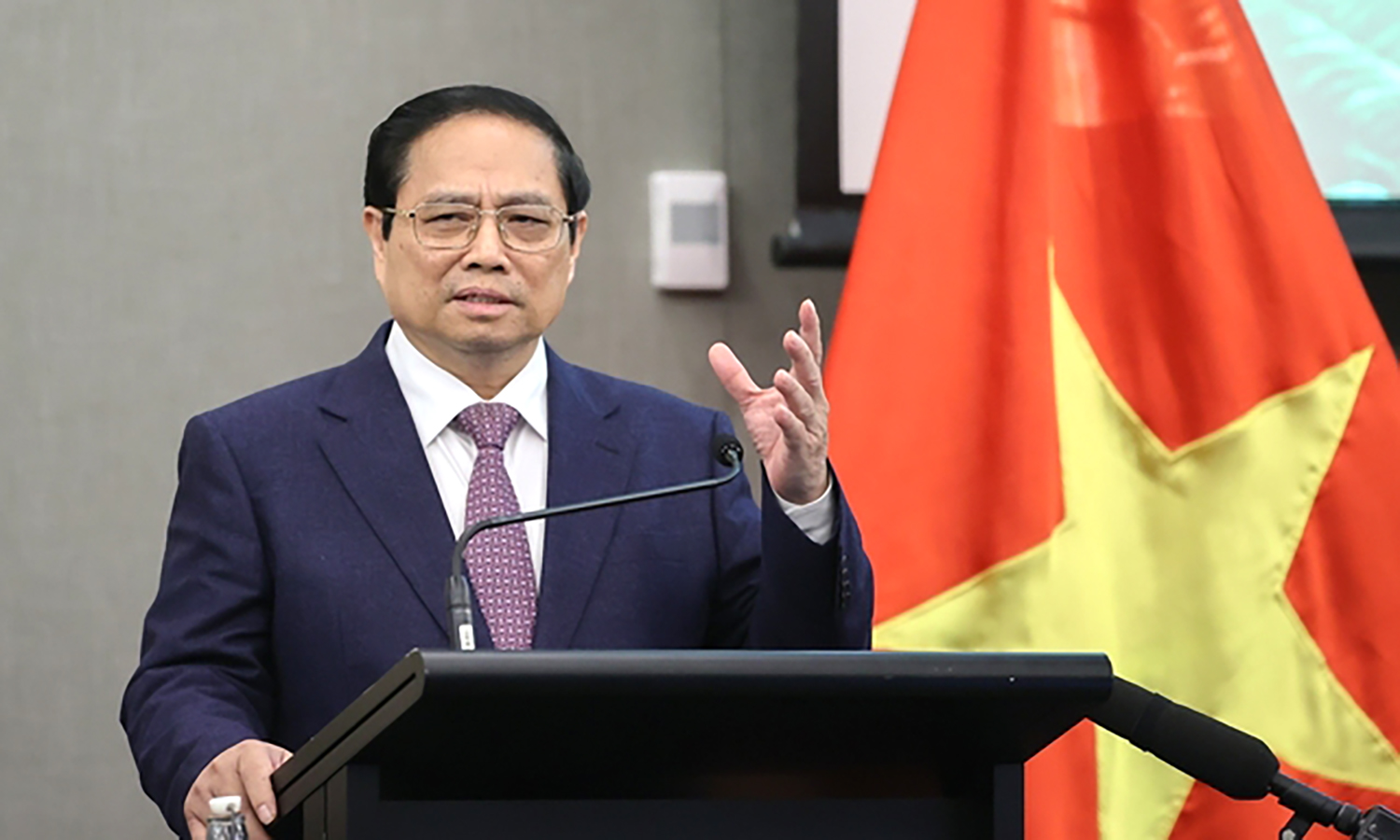 Thủ tướng Phạm Minh Chính phát biểu tại cuộc gặp mặt.