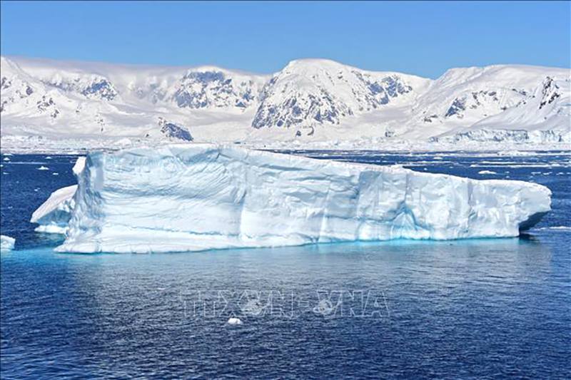 Băng trôi tại Vịnh Chiriguano ở Nam Cực. Ảnh: AFP/TTXVN