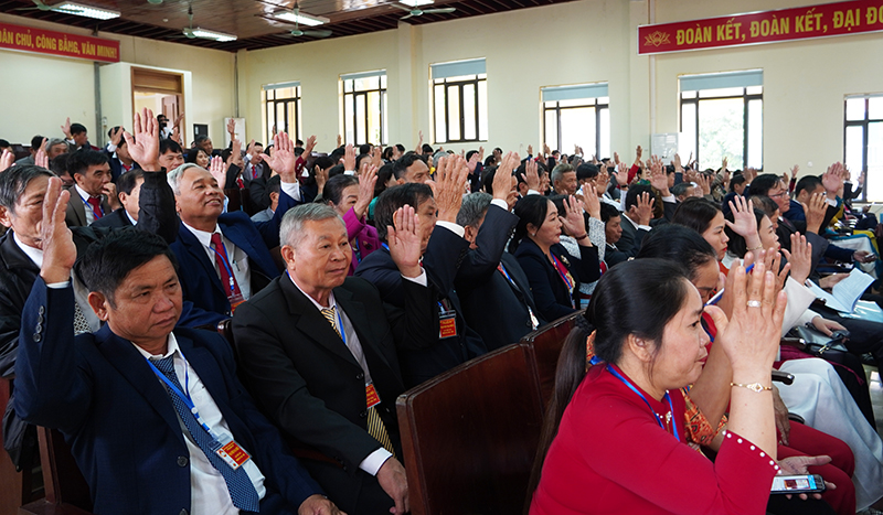 Đại hội hiệp thương dân chủ cử 61 vị tham gia Uỷ ban MTTQVN huyện Quảng Ninh nhiệm kỳ 2024-2029.