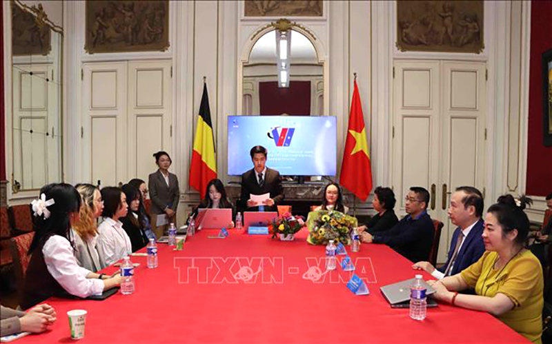 Quang cảnh Đại hội Hội sinh viên Việt Nam tại Bỉ lần thứ V. Ảnh: Hương Giang/PV TTXVN tại Bỉ