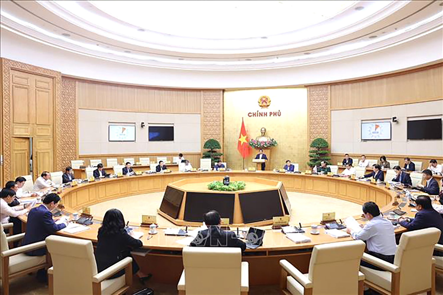 Phiên họp Chính phủ chuyên đề về xây dựng pháp luật tháng 3/2024. Ảnh: Dương Giang/TTXVN