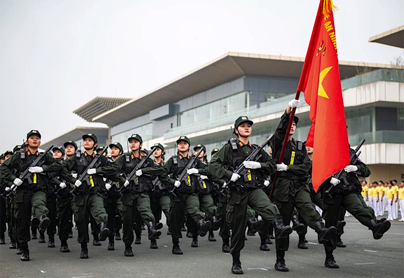 Tổng duyệt lần thứ 1 lễ kỷ niệm 50 năm Ngày truyền thống lực lượng Cảnh sát cơ động.