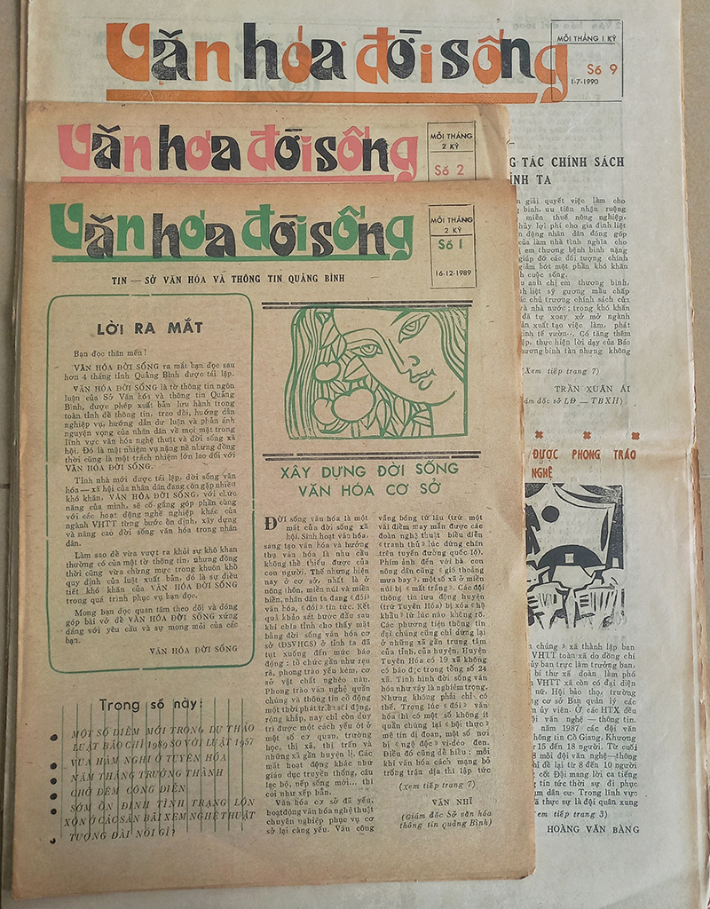 Tờ “Văn hóa đời sống” phát hành những năm đầu tái lập tỉnh Quảng Bình.