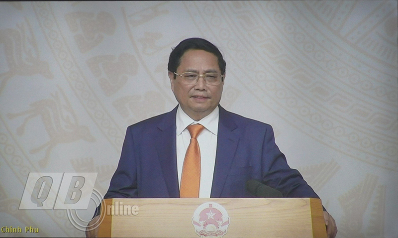 Thủ tướng Chính phủ Phạm Minh Chính phát biểu chỉ đạo tại hội nghị.