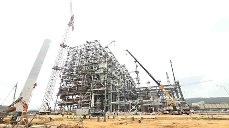 Công trình dự án Nhà máy nhiệt điện Quảng Trạch 1 đến thời điểm này đã đạt khoảng 52% tổng khối lượng.