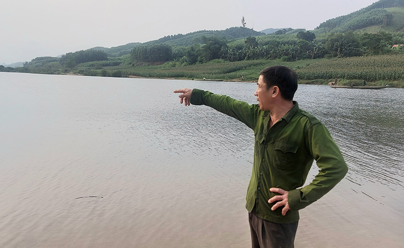 Đoạn sông xay ra vụ hai học sinh ở xã Đồng Hóa bị đuối nước.