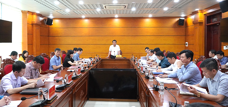 Đồng chí Bí thư Thành ủy Trần Phong, kết luận buổi làm việc.