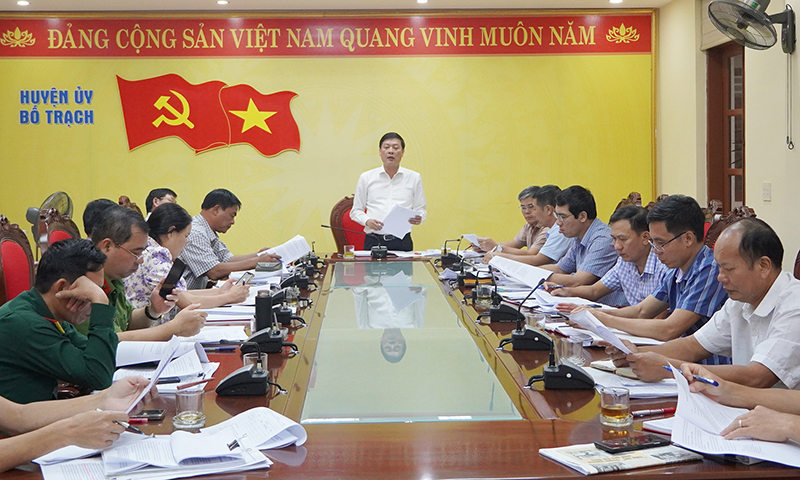 Ban Chỉ đạo sắp xếp ĐVHC cấp xã, giai đoạn 2023-2025 huyện Bố Trạch họp triển khai các nhiệm vụ chuẩn bị cho công tác sắp xếp ĐVHC.