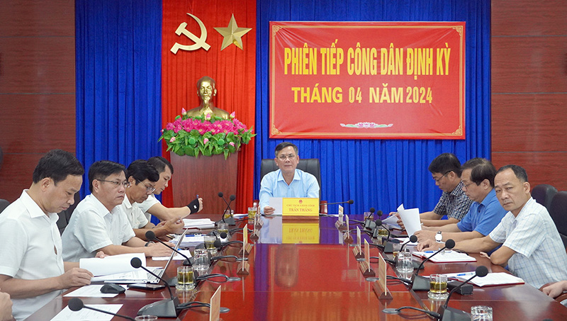  Quang cảnh phiên tiếp công dân của đồng chí Chủ tịch UBND tỉnh Trần Thắng