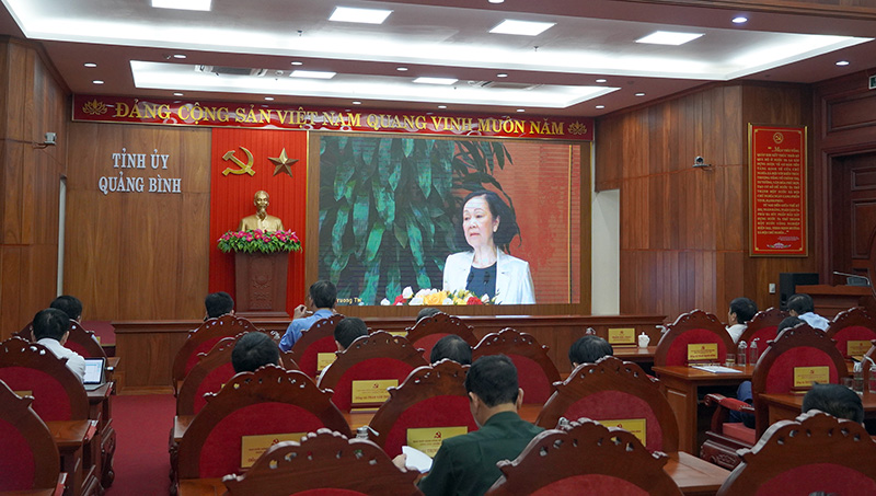 Đồng chí Thường trực Ban Bí thư, Trưởng ban Tổ chức Trung ương Trương Thị Mai phát biểu chỉ đạo