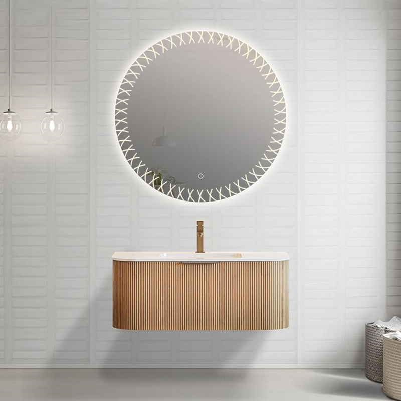 Tủ lavabo gỗ có thiết kế tinh tế, nhìn sang trọng 