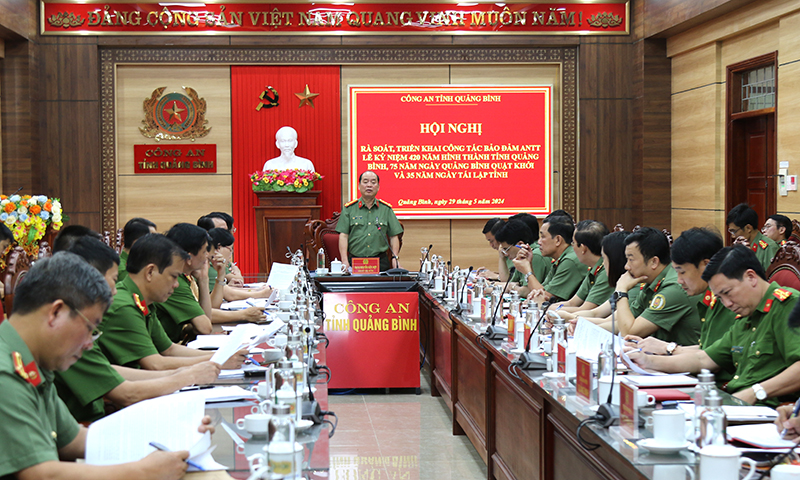 Bảo đảm an ninh trật tự lễ kỷ niệm 420 năm hình thành tỉnh Quảng Bình