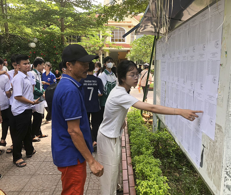 Thí sinh rà soát các thông tin trước khi bước vào kỳ thi