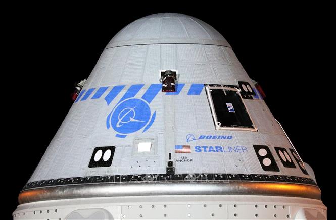  Tàu vũ trụ CST-100 Starliner tại Trung tâm vũ trụ Kennedy ở Cape Canaveral, Florida, Mỹ. Ảnh: AFP/TTXVN