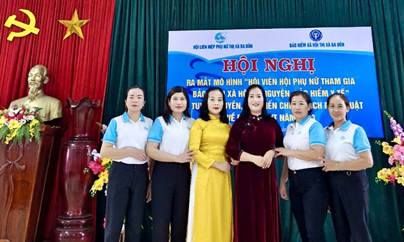 "Hội viên phụ nữ tham gia BHXH tự nguyện, BHYT"