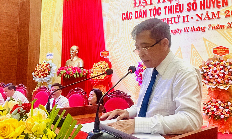 Đồng chí Phó Chủ tịch Thường trực UBND tỉnh Đoàn Ngọc Lâm phát biểu chỉ đạo tại đại hội.