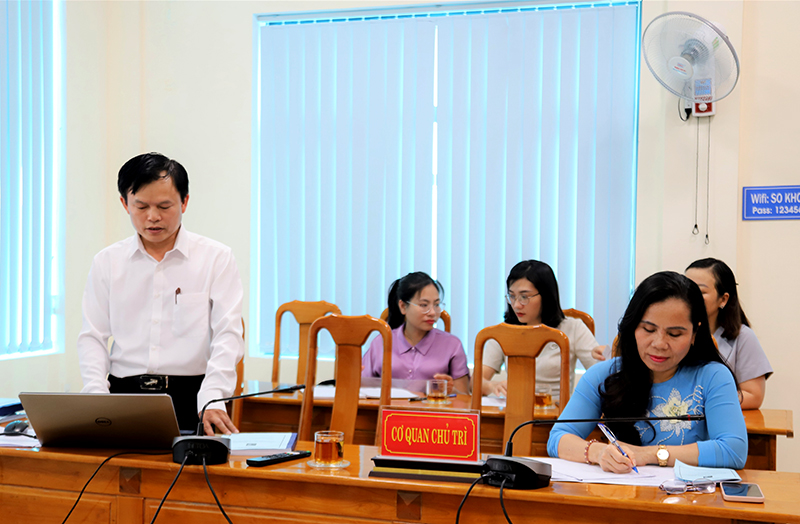 Đại diện đơn vị chủ trì báo cáo nội dung thực hiện.