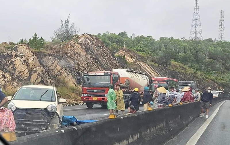 Hiện trường vụ tai nạn.