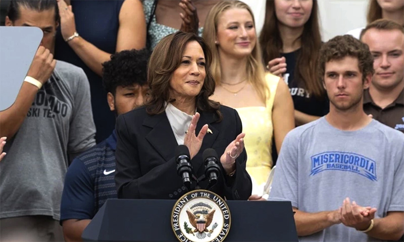 Phó Tổng thống Mỹ Kamala Harris phát biểu tại Nhà Trắng, Washington, D.C., ngày 22/7/2024. (Ảnh: THX/TTXVN)