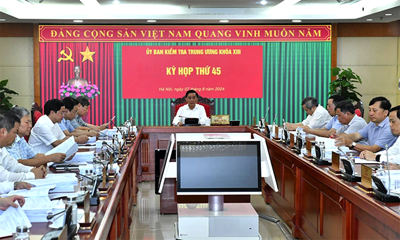 Thông cáo kỳ họp thứ 45 của Ủy ban Kiểm tra Trung ương