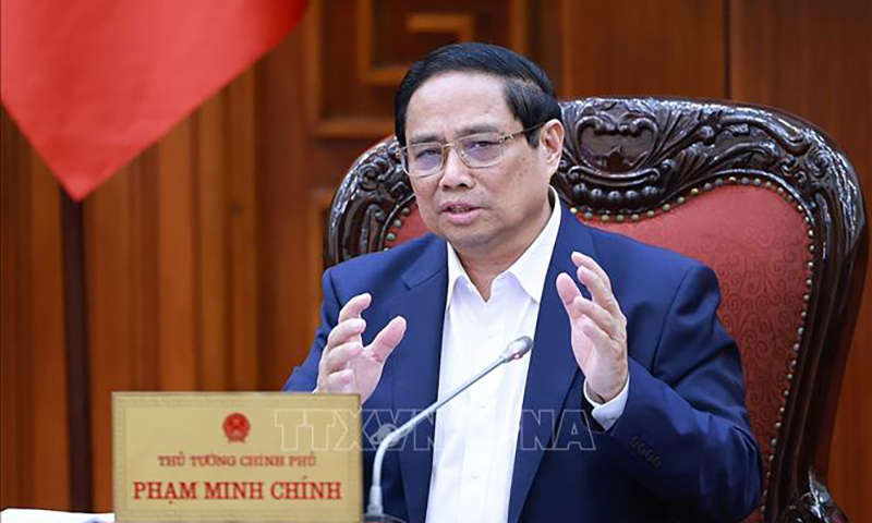 Thủ tướng Phạm Minh Chính chủ trì phiên họp lần thứ 2 Ban Chỉ đạo rà soát, xử lý vướng mắc trong hệ thống văn bản quy phạm pháp luật. Ảnh: Dương Giang/TTXVN