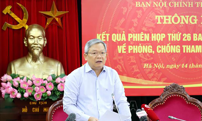 Thiếu tướng Hoàng Anh Tuyên, Phó Chánh Văn phòng Bộ Công an trả lời câu hỏi của báo chí. Ảnh: Phương Hoa/TTXVN